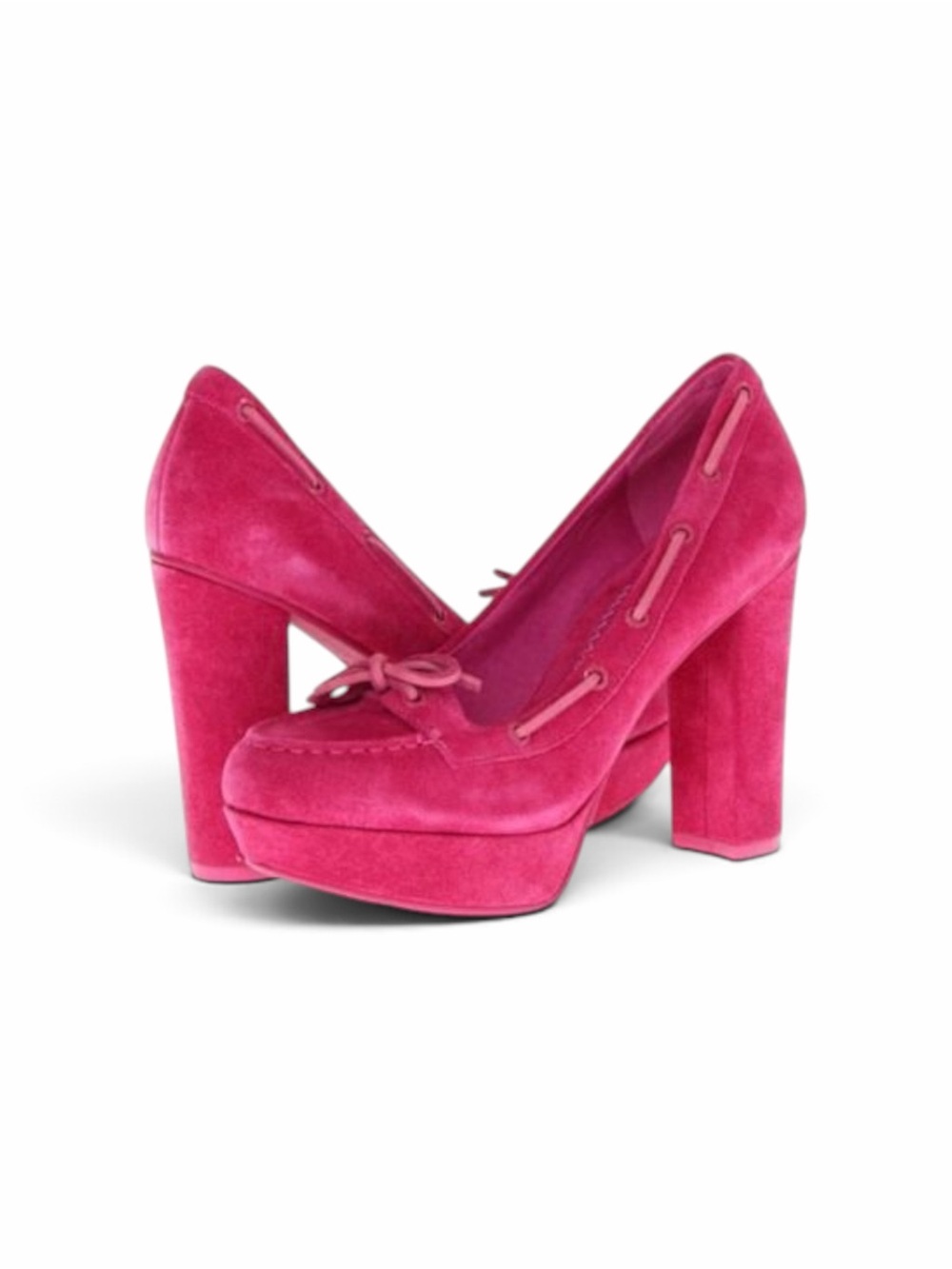 Pink Top-sider Jeffrey Barbie Platform Retro Magenta Suede Chunky Heels